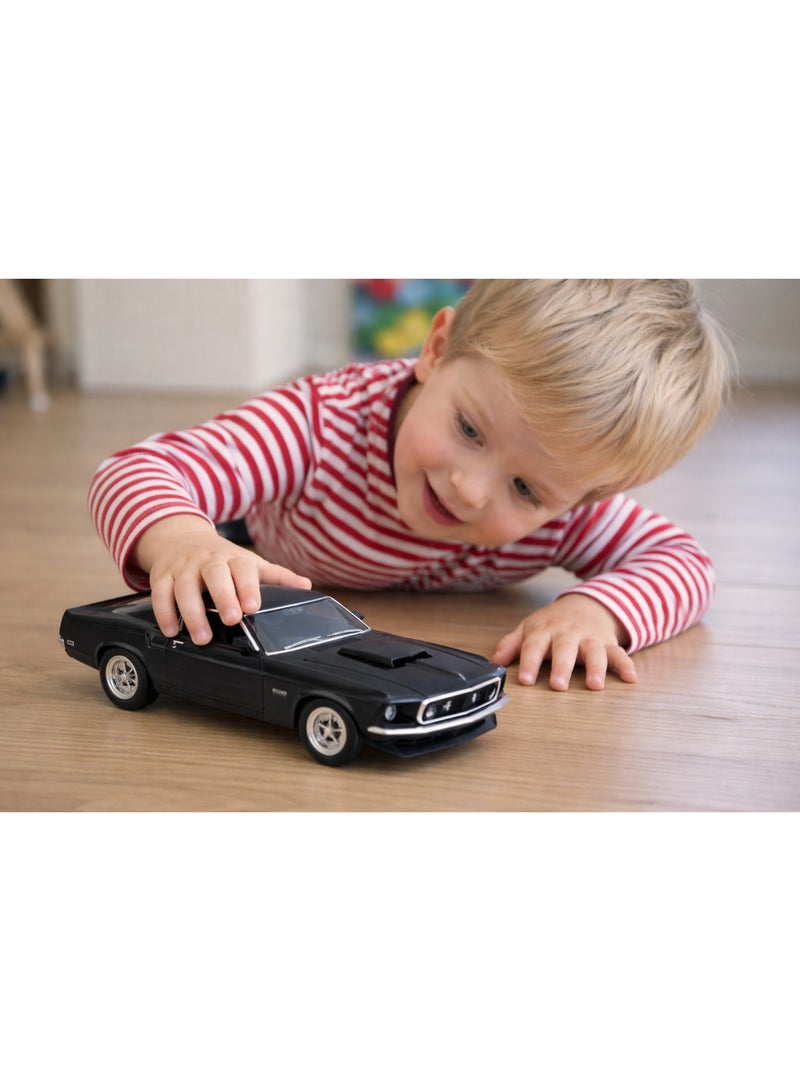 Welly Ford Mustang Boss 429 Diecast Model Car – 1:24 Scale Black Classic Muscle Car Replica - Image 2